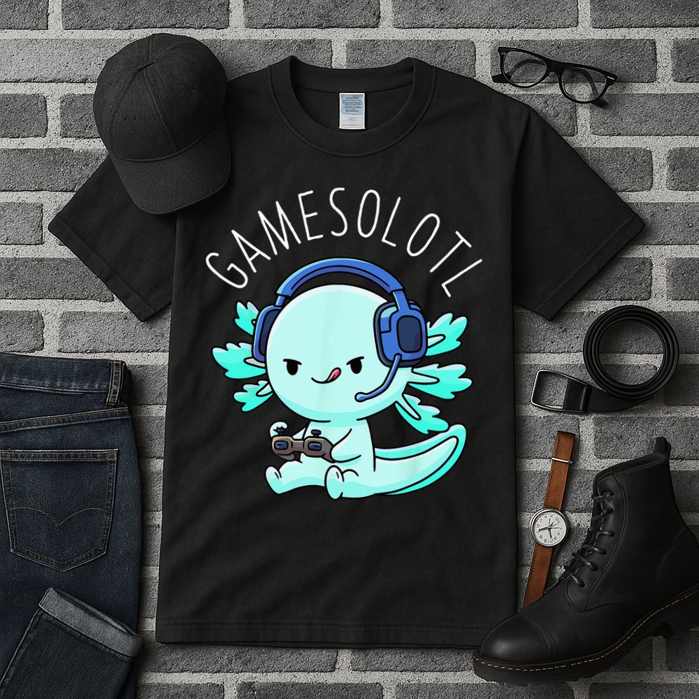 Gamesolotl Axolotl Gamer Anime Gifts Kawaii Tall T-Shirt