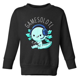 Gamesolotl Axolotl Gamer Anime Gifts Kawaii Toddler Sweatshirt