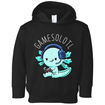 Gamesolotl Axolotl Gamer Anime Gifts Kawaii Toddler Hoodie