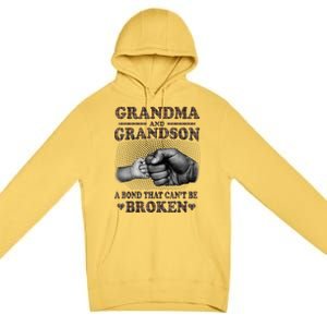 Grandma And Grandson A Bond That Can't Be Broken Mother Day Premium Pullover Hoodie