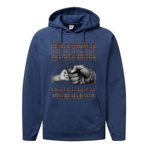 Grandma And Grandson A Bond That Can't Be Broken Mother Day Performance Fleece Hoodie