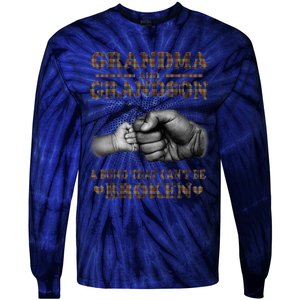 Grandma And Grandson A Bond That Can't Be Broken Mother Day Tie-Dye Long Sleeve Shirt