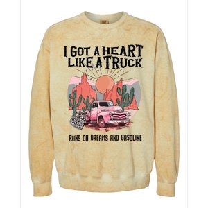 Got A Heart Like A Truck Country Colorblast Crewneck Sweatshirt