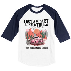 Got A Heart Like A Truck Country Baseball Sleeve Shirt