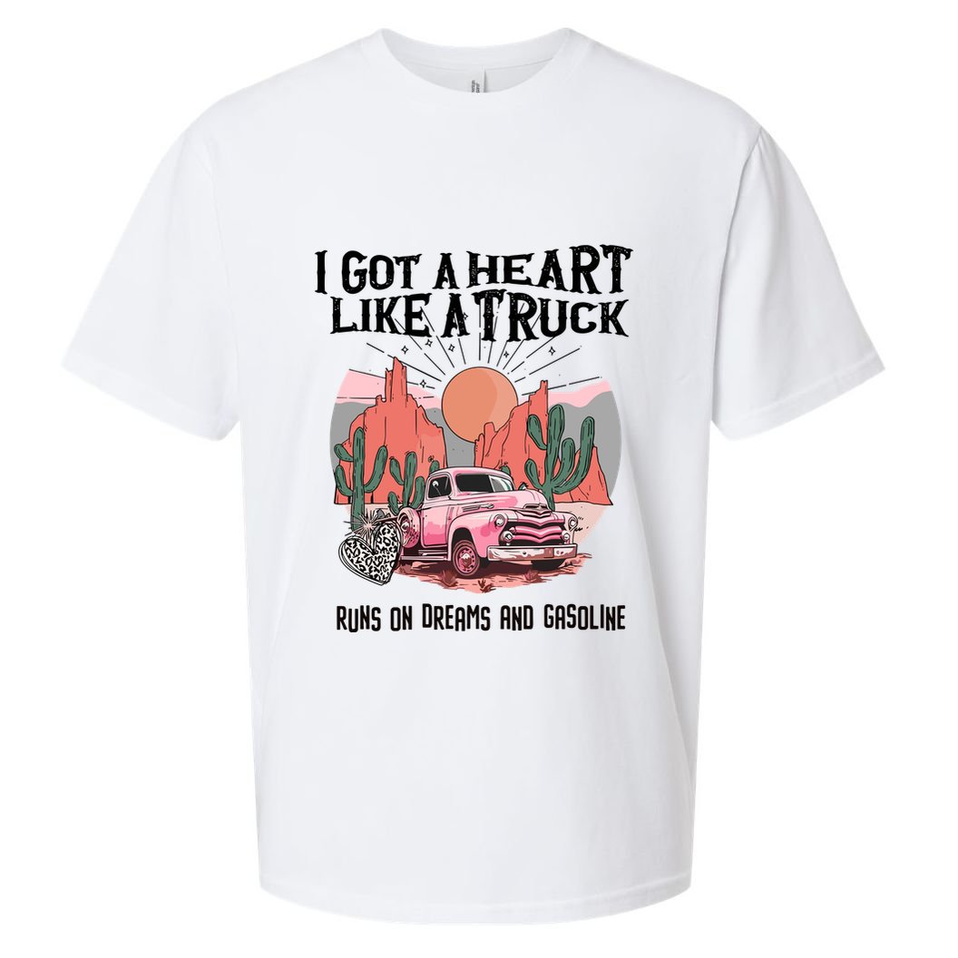 Got A Heart Like A Truck Country Sueded Cloud Jersey T-Shirt