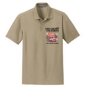 Got A Heart Like A Truck Country Dry Zone Grid Polo