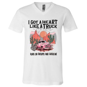 Got A Heart Like A Truck Country V-Neck T-Shirt