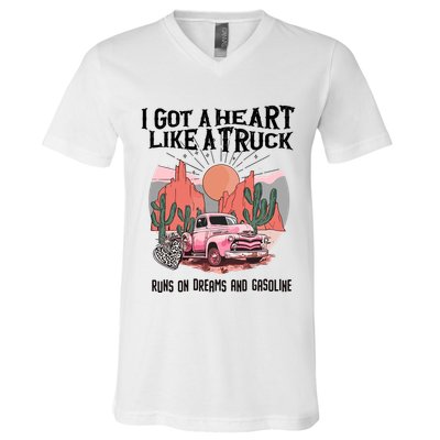 Got A Heart Like A Truck Country V-Neck T-Shirt