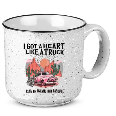 Got A Heart Like A Truck Country 15oz Campfire Ceramic Mug