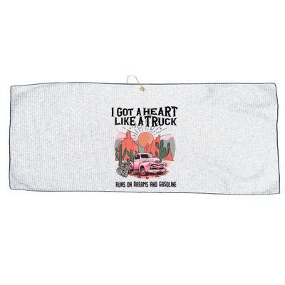 Got A Heart Like A Truck Country Large Microfiber Waffle Golf Towel