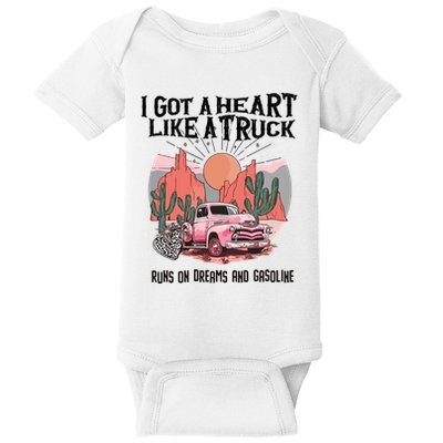 Got A Heart Like A Truck Country Baby Bodysuit