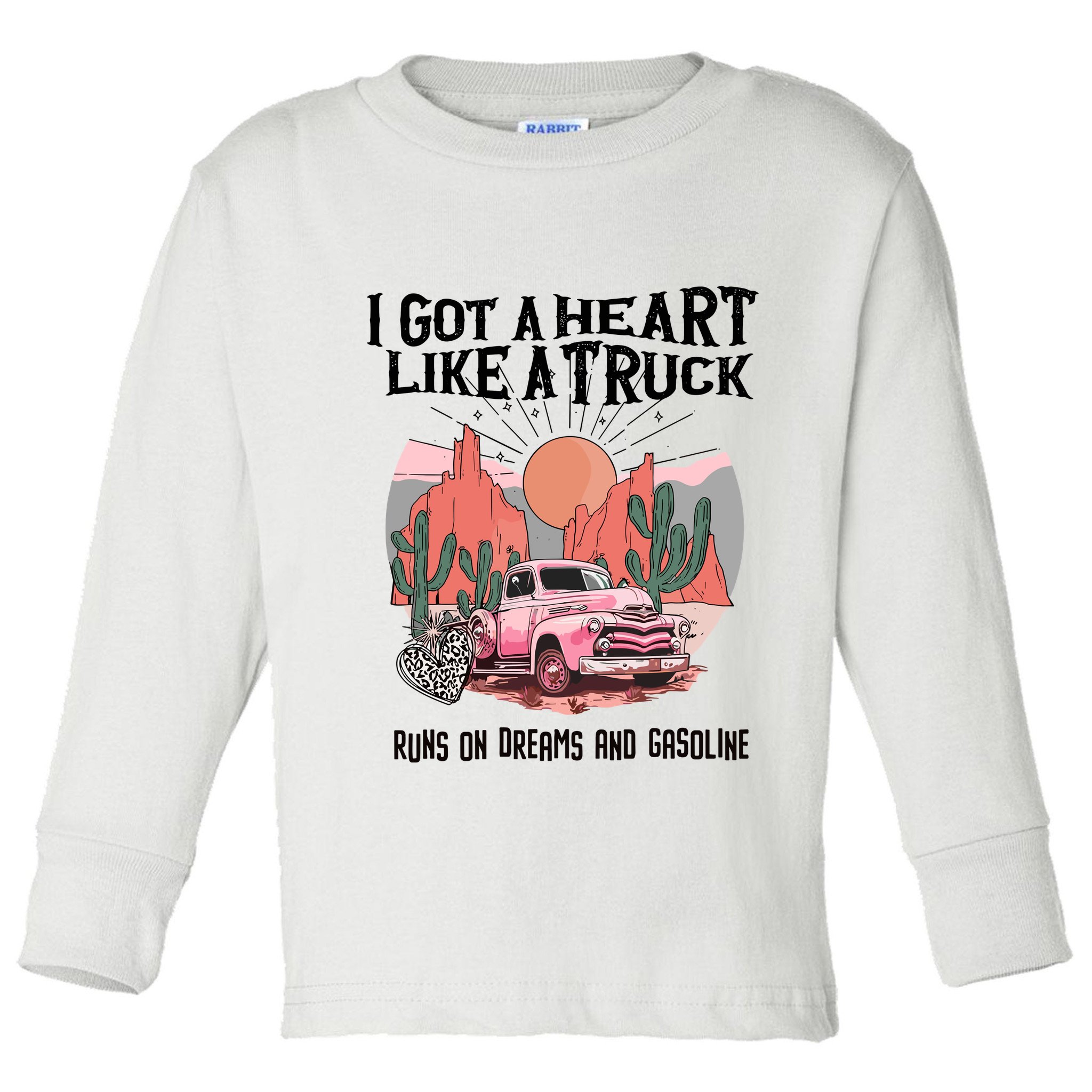 Got A Heart Like A Truck Country Toddler Long Sleeve Shirt