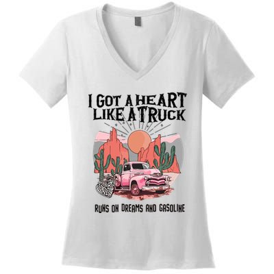 Got A Heart Like A Truck Country Women's V-Neck T-Shirt