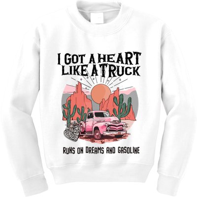 Got A Heart Like A Truck Country Kids Sweatshirt