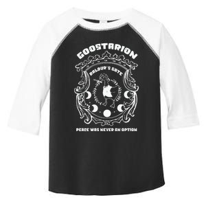 Goose Astarion Honk Peace Was Never An Option Toddler Fine Jersey T-Shirt