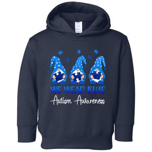 Gnomes Autism Holding Blue Puzzle Autism Awareness Gnome Toddler Hoodie