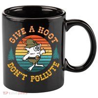 Give A Hoot DonT Pollute 11oz C Handle Ceramic Mug