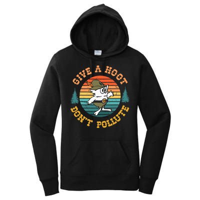 Give A Hoot DonT Pollute Women's Pullover Hoodie