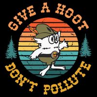 Give A Hoot DonT Pollute Cooling Performance Long Sleeve Crew