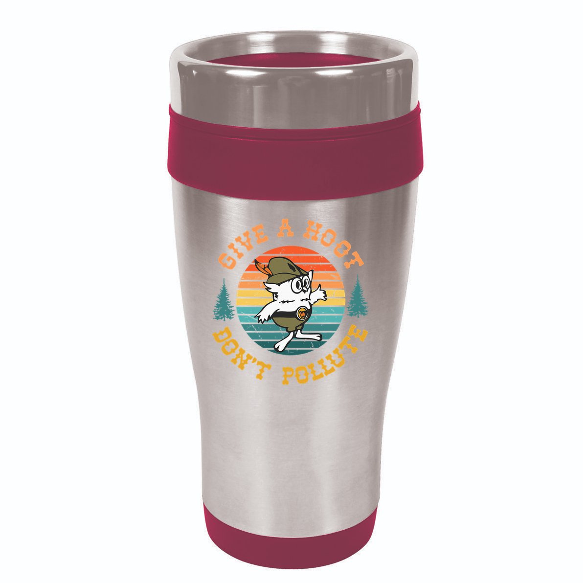 Give A Hoot DonT Pollute 16oz Travel Tumbler