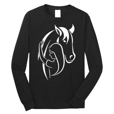 Girl And Horse For Wo Teen And Horse Lover Long Sleeve Shirt
