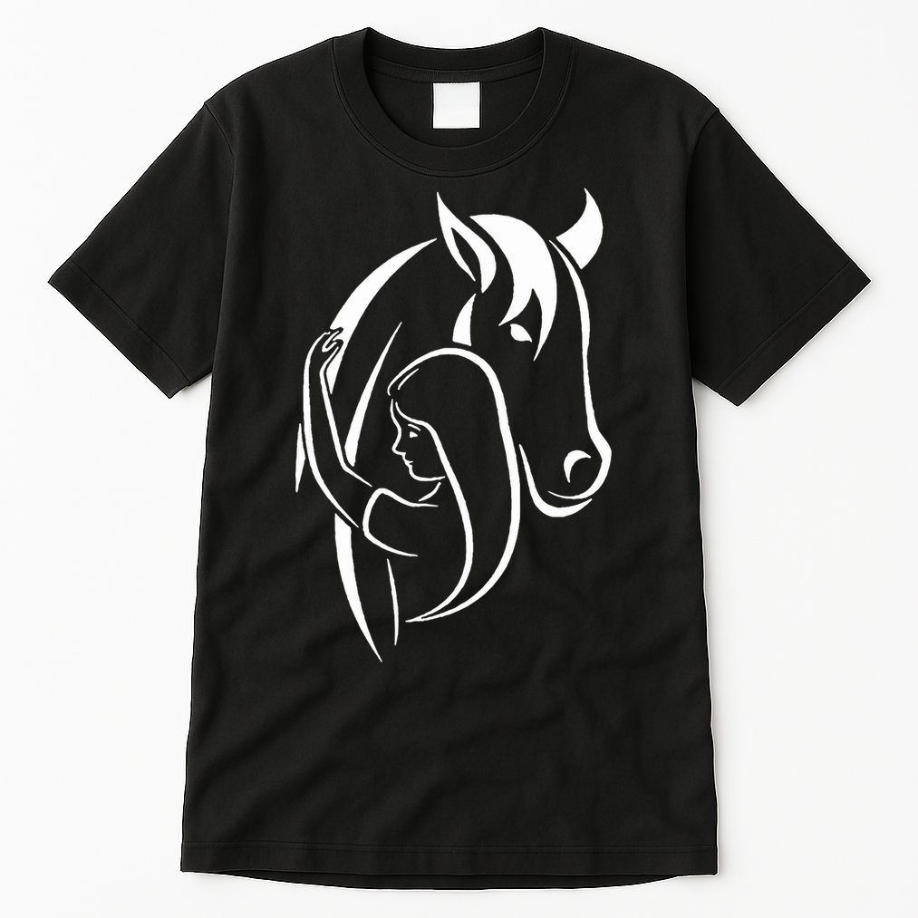 Girl And Horse For Wo Teen And Horse Lover Tall T-Shirt