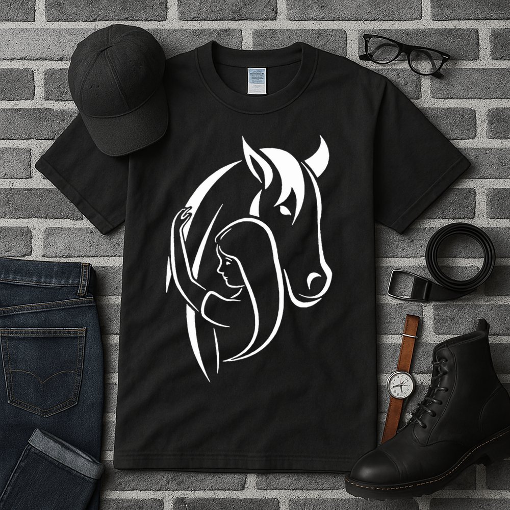 Girl And Horse For Wo Teen And Horse Lover Tall T-Shirt