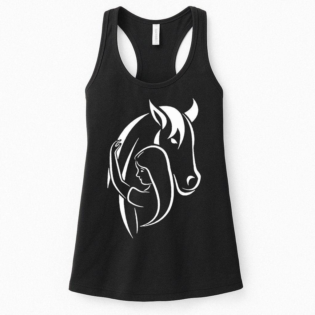 Girl And Horse For Wo Teen And Horse Lover Womens Tank Top