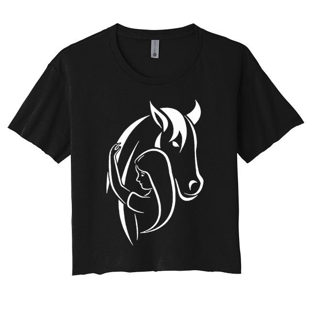 Girl And Horse For Wo Teen And Horse Lover Crop Top