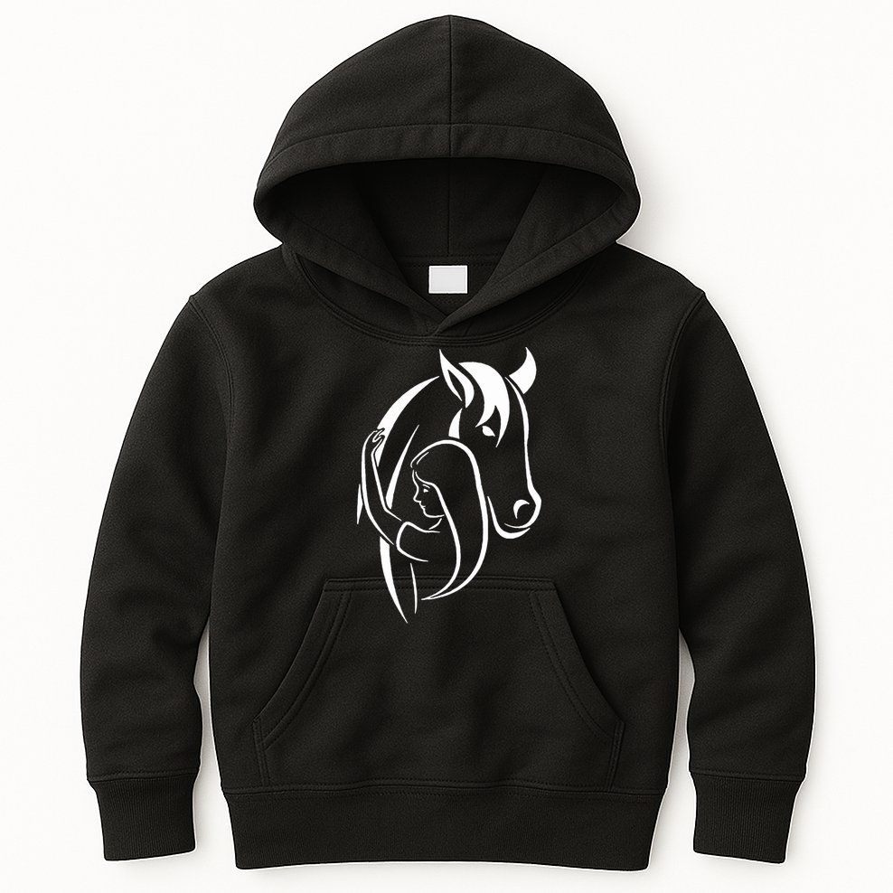 Girl And Horse For Wo Teen And Horse Lover Kids Hoodie