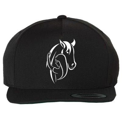 Girl And Horse For Wo Teen And Horse Lover Wool Snapback Cap