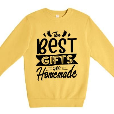 Gifts Are Homemade Parents Newborn Family Gift Premium Crewneck Sweatshirt