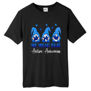 Gnomes Autism Holding Blue Puzzle Autism Awareness Gnome Tall Fusion ChromaSoft Performance T-Shirt