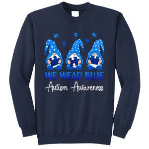 Gnomes Autism Holding Blue Puzzle Autism Awareness Gnome Sweatshirt