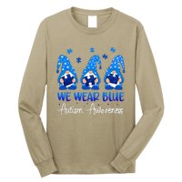 Gnomes Autism Holding Blue Puzzle Autism Awareness Gnome Long Sleeve Shirt