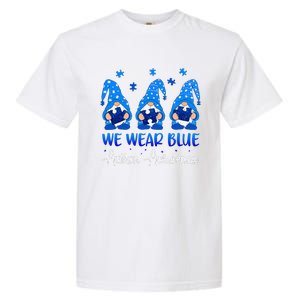 Gnomes Autism Holding Blue Puzzle Autism Awareness Gnome Garment-Dyed Heavyweight T-Shirt