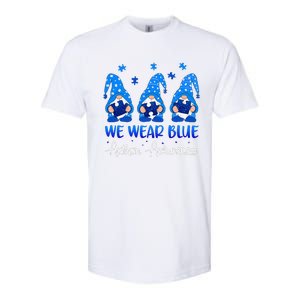 Gnomes Autism Holding Blue Puzzle Autism Awareness Gnome Softstyle CVC T-Shirt