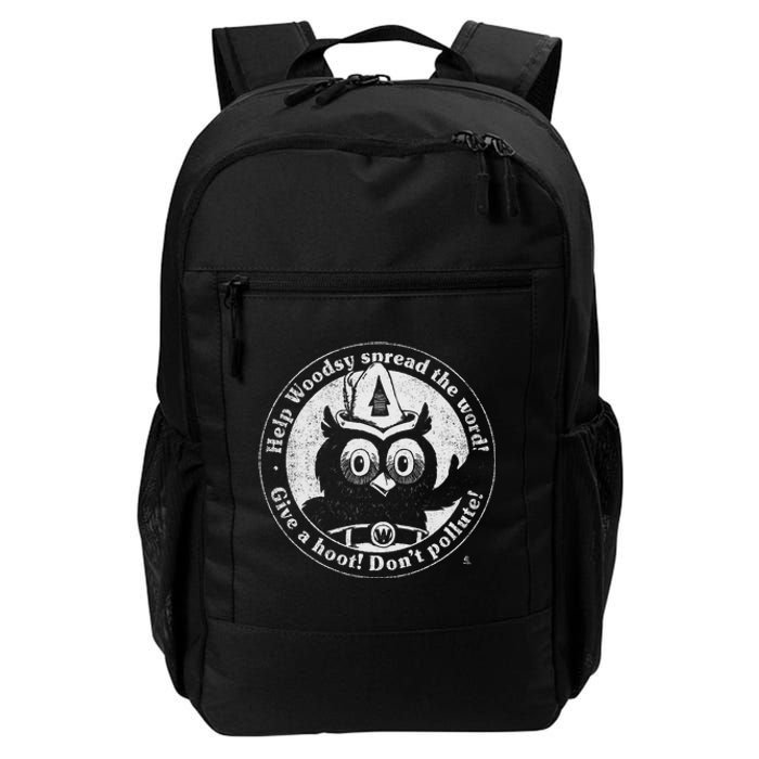 Give A Hoot Distressed And Faded Daily Commute Backpack