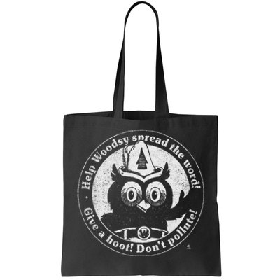 Give A Hoot Distressed And Faded Tote Bag