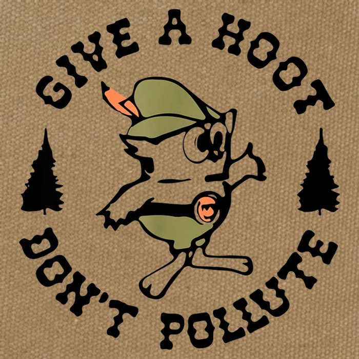 Give A Hoot DonT Pollute Earth Day Cotton Canvas Backpack