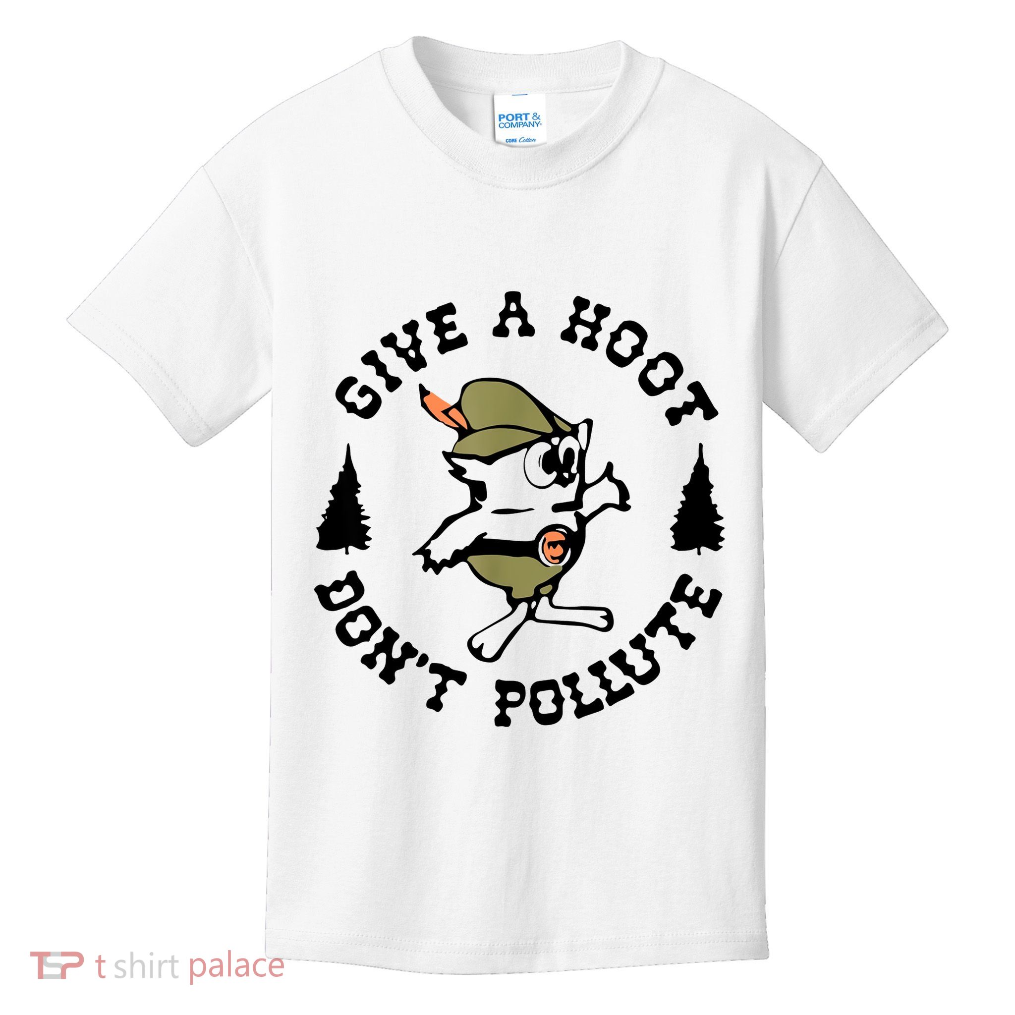 Give A Hoot DonT Pollute Earth Day Kids T-Shirt