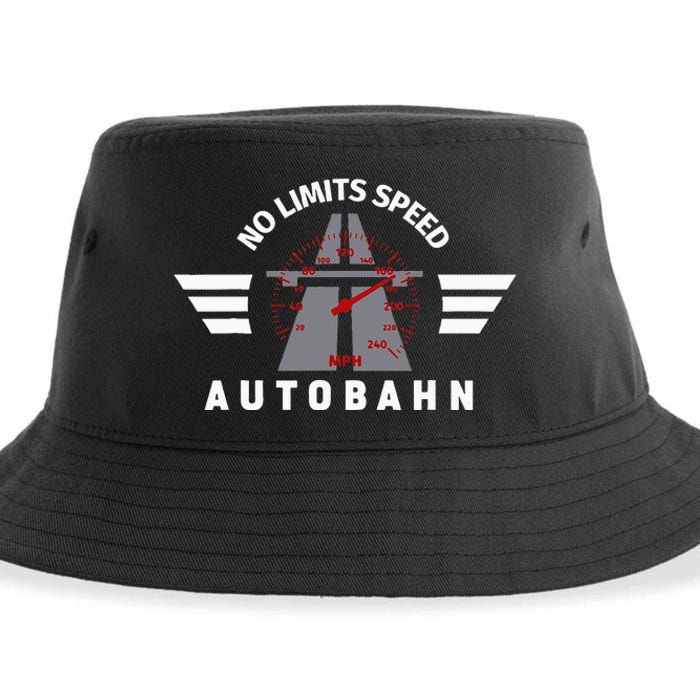 German Autobahn Highway No Speed Limit Racing Sustainable Bucket Hat