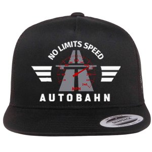 German Autobahn Highway No Speed Limit Racing Flat Bill Trucker Hat