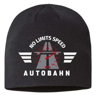 German Autobahn Highway No Speed Limit Racing Sustainable Beanie