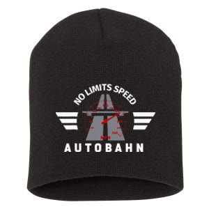 German Autobahn Highway No Speed Limit Racing Short Acrylic Beanie