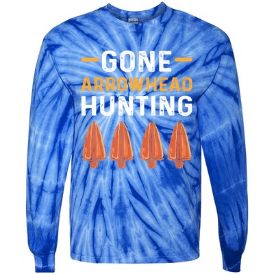 Gone Arrowhead Hunting Arrowhead Collecting Gift Tie-Dye Long Sleeve Shirt