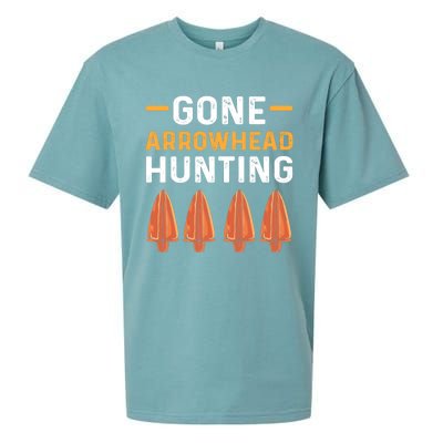 Gone Arrowhead Hunting Arrowhead Collecting Gift Sueded Cloud Jersey T-Shirt