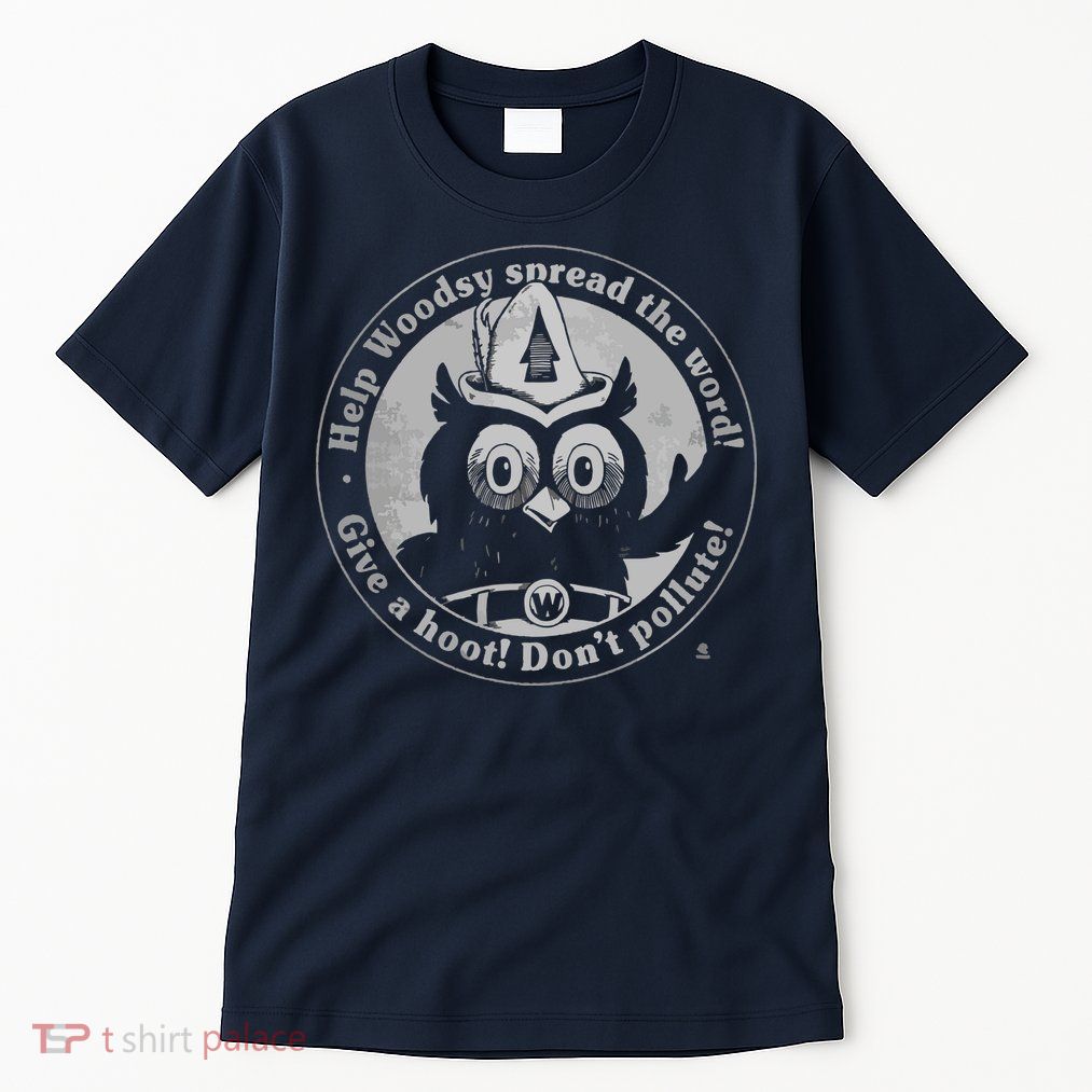 Give A Hoot Dont Pollute Faded Vintage Owl Tall T-Shirt