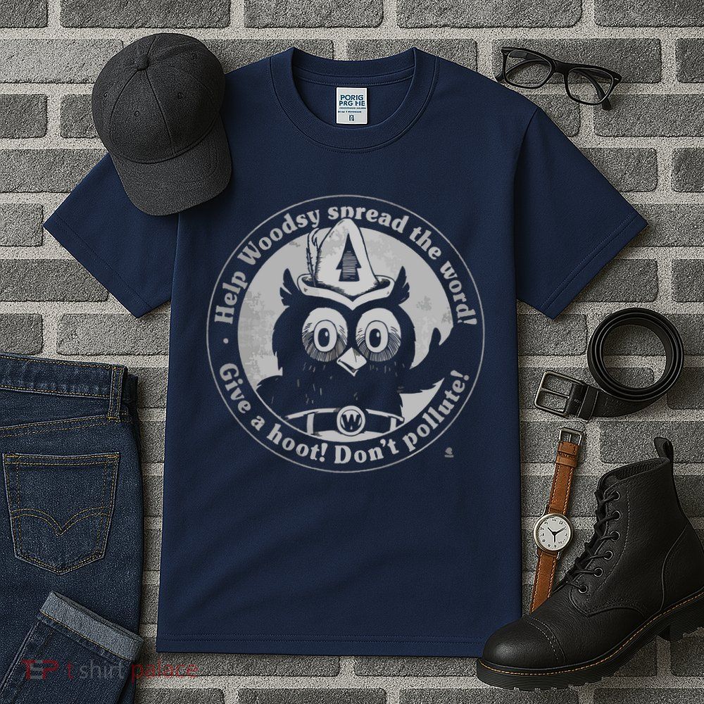 Give A Hoot Dont Pollute Faded Vintage Owl Tall T-Shirt