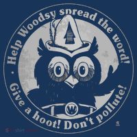 Give A Hoot Dont Pollute Faded Vintage Owl Tall T-Shirt